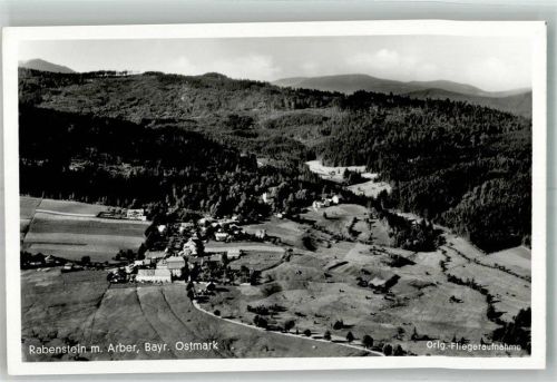 Rabenstein 1938 Fliegeraufnahme des Ortes mit dem Arber