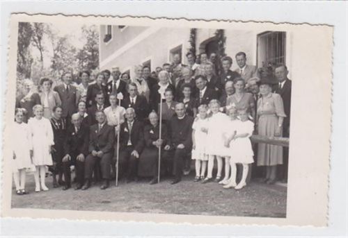 Eferding Festgesellschaft Ehepaar 50 Jahre verheiratet war, nicht gelaufen, top Erhaltung. Druckvermerk: Foto Max Kolar, Eferding, Schmiedstr. 27. Leider keine weiteren Angaben vorhanden.