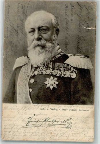 1904 Großherzog Friedrich I. v. Baden Faksimile Einriß