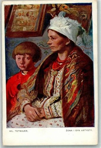 sign. Tetmajer Wl. Frau u. Sohn des Künstlers