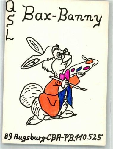 Augsburg CB-Station Bax-Banny Hase mit Malerpalette Tiere vermenschlicht