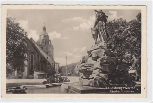 Landsberg a.d. Warthe Pauckschbrunnen in Landsberg a. d. W. / Gorzów Wielkopolski ungelaufen Top Erhaltung.