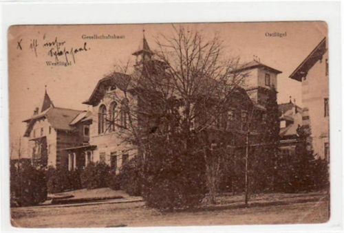 Coswig Coswig mit Gesellschaftshaus der Heilstätte Lindenhof gelaufen von 1924 kleiner Knick an den Ecke n, leicht abgerundete Ecke n, sonst gut erhalten.