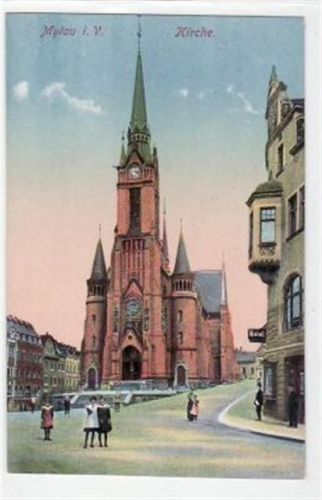 Mylau Mylau mit Kirche ungelaufen Gute Erhaltung.