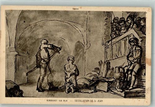 Hinrichtung Hl. Johannes sign. Rembrandt