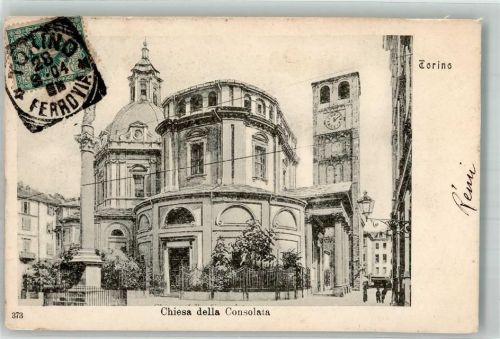 Torino 1904 Kirche Chiesa della Consolata Briefmarke Bildseite