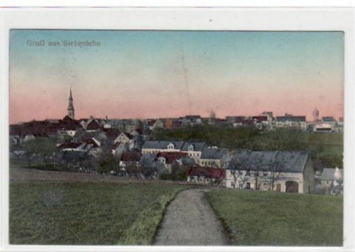 Siebenlehn Siebenlehn mit Gesamtansicht gelaufen von 1914. Gute Erhaltung.