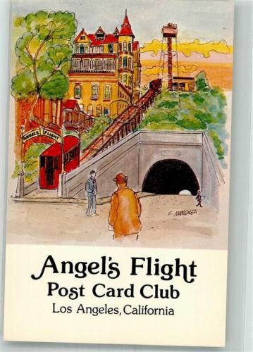 Los Angeles Angels Flight Post Card Club Bergbahn