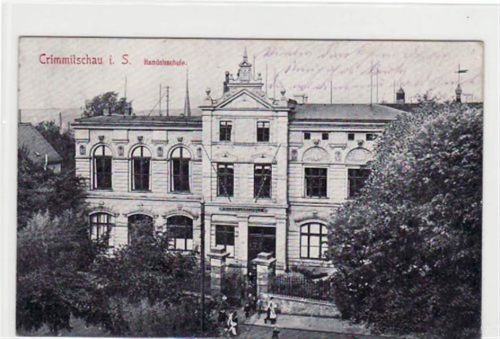 Crimmitschau mit Handelsschule gelaufen von 1926. Gute Erhaltung.
