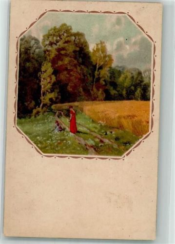 sign. Kopp Mutter und Tochter auf einem Spaziergang durch die Natur No. 1444