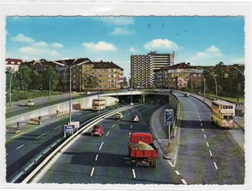 Berlin Wilmersdorf, Halensee mit Stadtautobahn gelaufen, Marke entfernt. Leicht fleckig, sonst gut erhalten