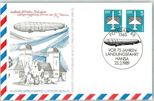 Potsdam Luftschiffhafen Landungsfahrt Hansa v. 75 Jahren