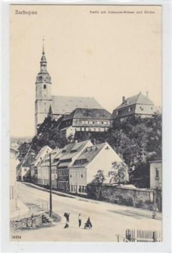 Zschopau Zschopau. Partie mit Johannes - Strasse und Kirche. Ungelaufen. Gute Erhaltung.