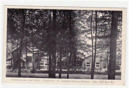 Waldrestaurant und Kaffee Steigerhaus bei Tambach - Dietharz i. Thür. gelaufen 1942. Top Erhaltung.