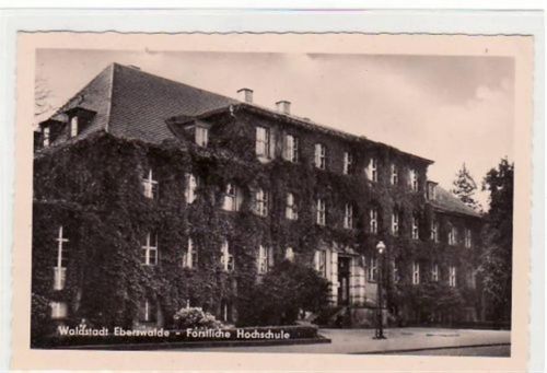 Eberswalde Fotokarte von Waldstadt Eberswalde. Abgebildet ist die Forstliche Hochschule. Postalisch befördert mit Marke 1963. Sehr gut erhalten.