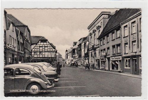 Lünen. Alter Markt Lange Straße gelaufen, 1960. Gute Erhaltung.