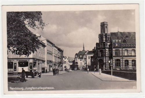 Rendsburg Rendsburg mit Jungfernstiegstrasse ungelaufen Leichter Bug unten links, sonst gut erhalten