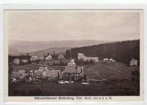 Masserberg Höhenluftkurort Masserberg i. Thür. Wald mit Gesamtansicht ungelaufen Top Erhaltung.