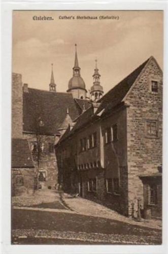 Lutherstadt Eisleben Eisleben Hofseite von Luther´s Sterbehaus ungelaufen Gute Erhaltung.