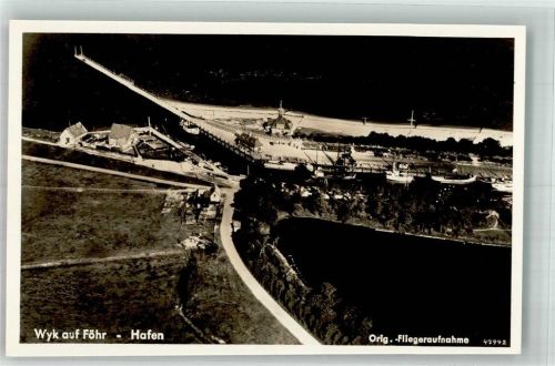 Wyk 1939 Fliegeraufnahme vom Hafen