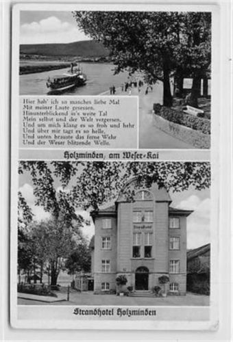 Holzminden Holzminden. Partie am Weser-Kai Strandhotel ungelaufen Gute Erhaltung.