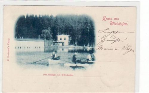 Gruß aus Wörishofen. Waldsee bei Wörishofen gelaufen. Top Erhaltung.