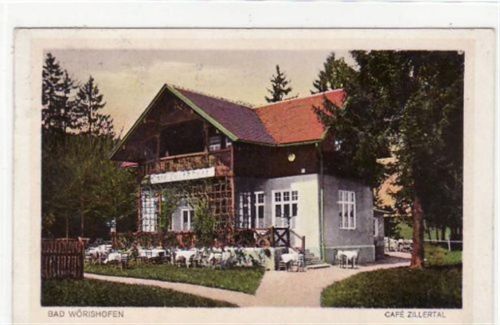 Bad Wörishofen. Cafe Zillertal gelaufen 1929. Top Erhaltung.