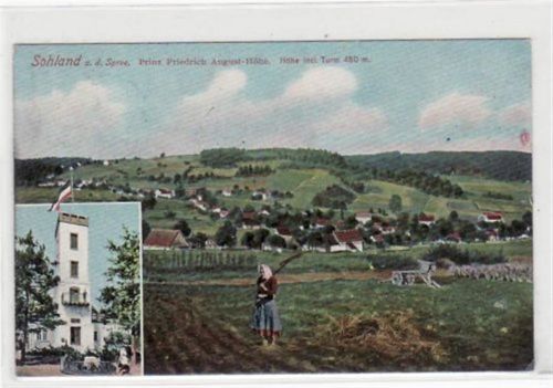 Sohland Sohland mit Prinz Friedrich August Höhe und Turm gelaufen von 1911. Gute Erhaltung.