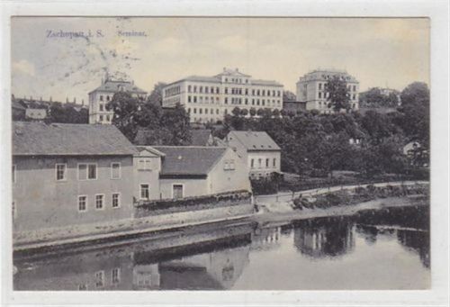 Zschopau Zschopau in Sachsen mit Seminar gelaufen am 17.01.1910. Leichte Stempelspuren, sonst gut erhalten
