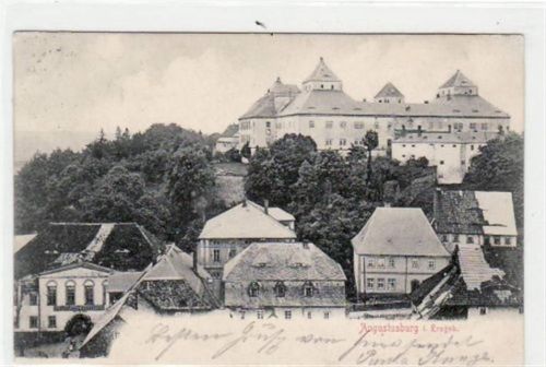 Augustusburg Augustusburg mit Schloß gelaufen von 1906 kleiner Knick oben rechts, leichte Stempelspuren, sonst gut erhalten