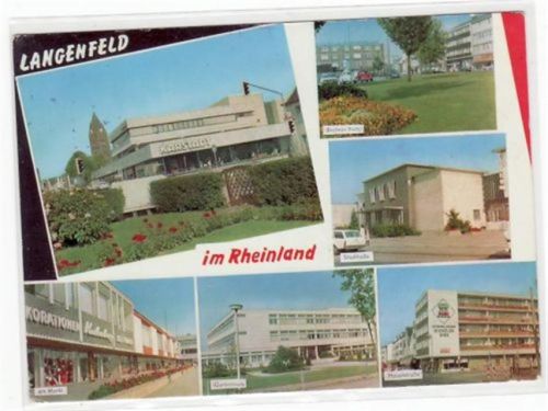 Hilden Langenfeld mit 6 Abbildungen gelaufen, mit Marke und Stempel von 1974. Gute Erhaltung.