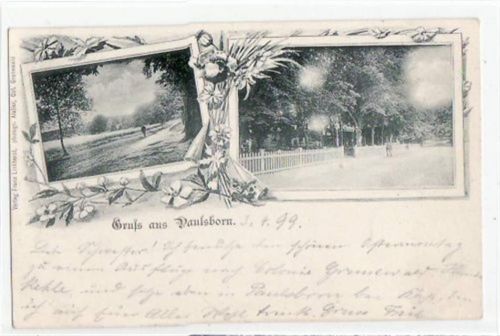 Berlin Zehlendorf, Dahlem mit 2 Abbildungen aus Paulsborn gelaufen von 1899. Gute Erhaltung.
