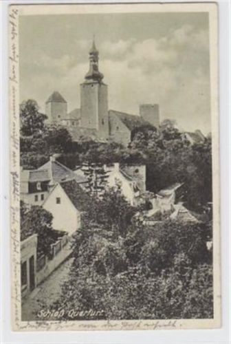 Querfurt. Schloß und andere Gebäude am 19.07.1917 gelaufen kleiner Knick an der rechten unteren Ecke