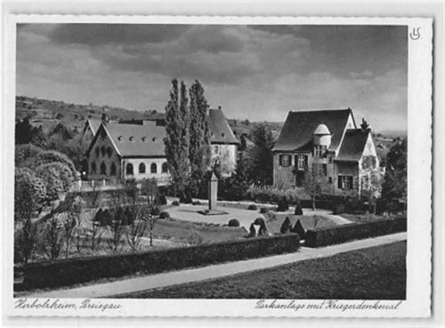 Herbolzheim Breisgau. Parkanlage mit Kriegerdenkmal ungelaufen Gute Erhaltung.