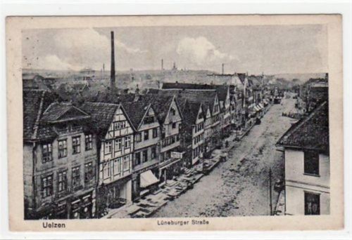 Uelzen Uelzen. Lüneburger Straße gelaufen, 1919. leicht stockfleckig, leichte Stempelspuren, sonst gut erhalten