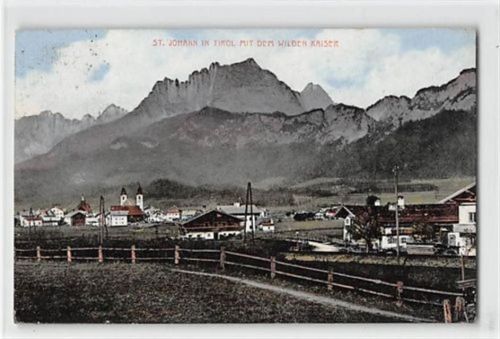 St. Johann St. Johann in Tirol. Gesamtansicht Wilden Kaiser gelaufen. Leichte Stempelspuren, sonst gut erhalten
