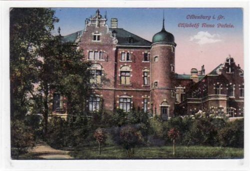 Oldenburg Oldenburg mit Elisabeth Anna Palais. Feldpost, Stempel von 1916. Gute Erhaltung.
