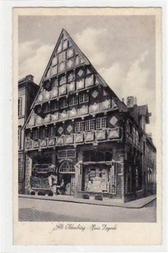 Oldenburg Oldenburg mit Haus Degode gelaufen, mit Marke und Bahnpoststempel von 1938. Leicht stockfleckig, sonst gut erhalten