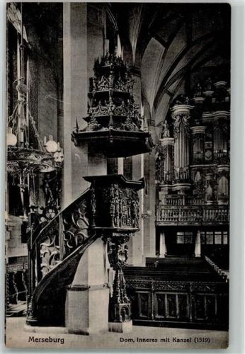 Merseburg Dom Inneres mit Kanzel