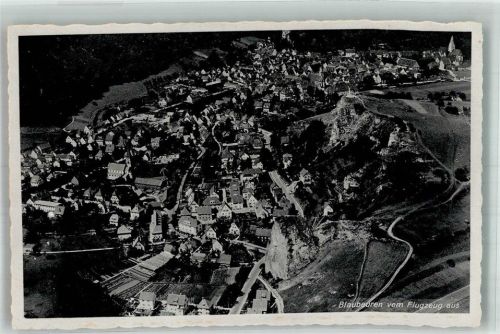 Blaubeuren 1941 Fliegeraufnahme des Ortes mit Pfarrkirche Mariä Heimsuchung