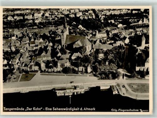 Tangermünde Fliegeraufnahme Der Kahn Eine Sehenswürdigkeit d. Altmark Freigeg. d. R.L.M.
