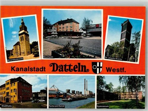 Datteln Amanduskirche Neumarkt St. Josefs Kirche Stadthalle Gymnasium Rhein-Herne-Kanal