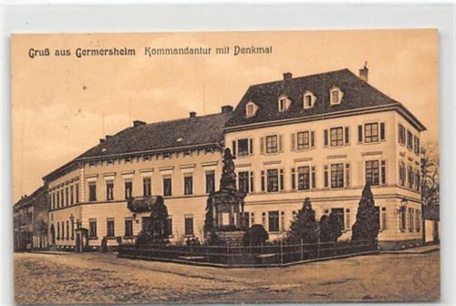 Germersheim Germersheim. Kommandantur mit Denkmal gelaufen. Gute Erhaltung.