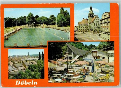 Döbeln Schwimmbad Rathaus HO Gasthaus Bürgergarten