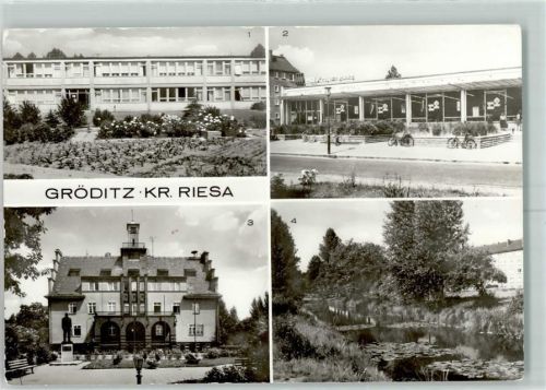 Gröditz Sigmund Jähn Oberschule HO Kaufhalle Rathaus Kanal Fahrrad