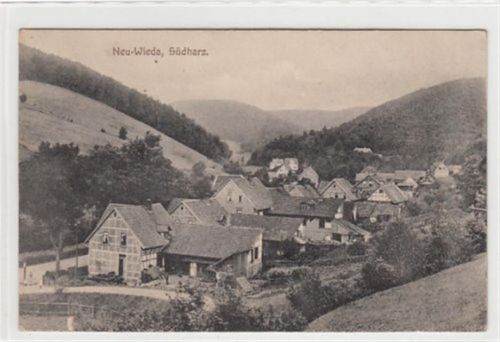 Neu - Wieda, Südharz. Gesamtansicht gelaufen, 1918. Gute Erhaltung.