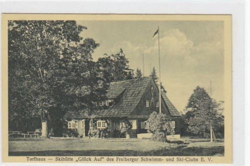 Holzhau Holzhau im Erzgebirge. Torfhaus-Skihütte " Glück Auf " des Freiberger Schwimm- und Ski - Club E. V.Ungelaufen. Gut erhalten.