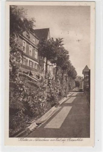 Nettersheim. Kloster zur Zeit der Rosenblüte gelaufen, mit Marke und Stempel, Datum nicht lesbar. Leicht fleckig, sonst gut erhalten