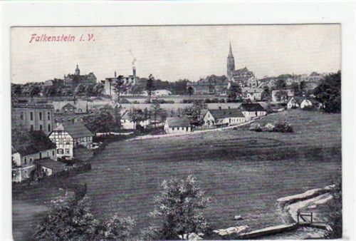 Falkenstein Falkenstein mit Teilansicht und Kirche ungelaufen Gute Erhaltung.