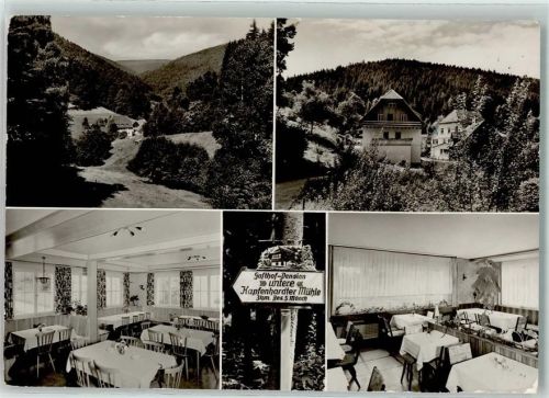 Kapfenhardt Gasthaus Untere Kapfenhardter Mühle Bes. Gottlieb u. Günther Mönch Gastraum